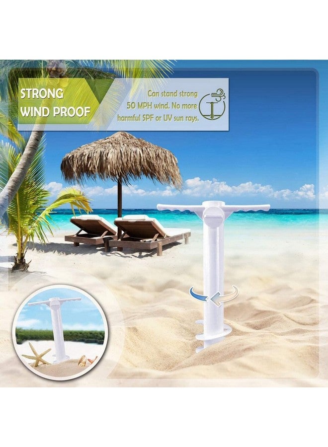TWT Strong Windproof Plastic Anchor for Beach Parasol White 42 x 24 cm UA2106 - Image 3